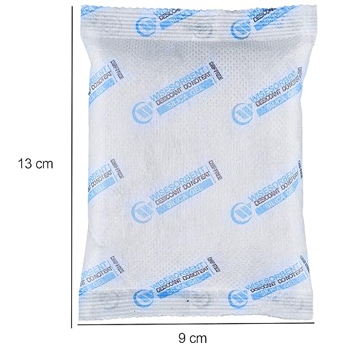 Wisesorb 6Pcs 100 Gram Silica Gel Packets, White Dessicant Beads Packets for Storage, Pure and Safe Silica Gel Desiccant Packs, Moisture Absorber Silica Gel Beads Packs for Moisture Control