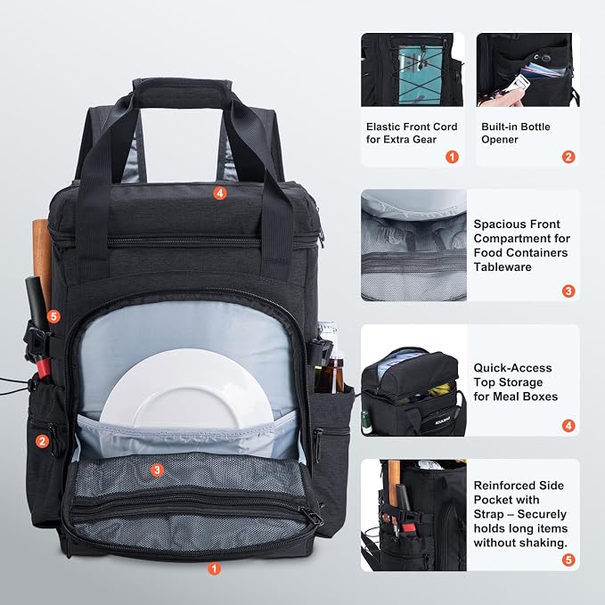 Backpack Coolers Insulated Leak Proof 38cans Soft Insulated Cooler Backpack for Women Men 12 Hours Cooling for Camping Hiking Beach Picnic