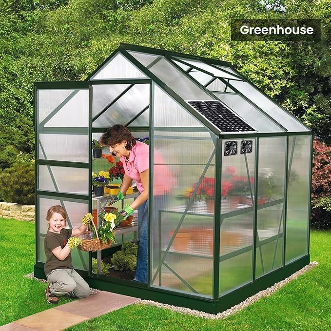 12W Solar Fan, IP65 Waterproof Solar Exhaust Fan for Chicken Coops, Greenhouses, Sheds, Pet Houses & Window Venting (Dual Fan)
