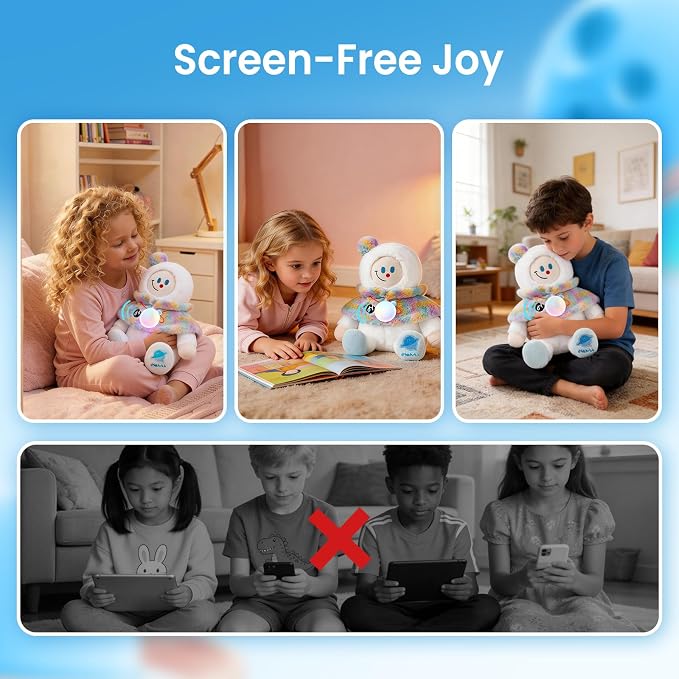 AI toys for kids, Interactive ai companion kids plush snowman, Designed specifically for kid's development, No screen educational toys, Smart ai stuffed animal for 3+Kids, 2026 emotional support gifts