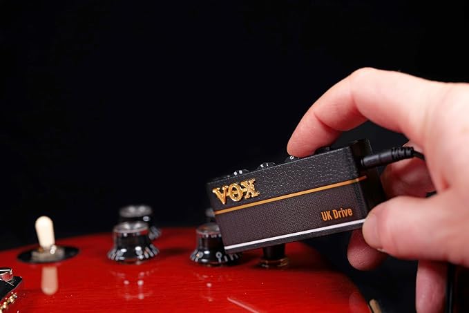 Vox amPlug 3 UK Drive Headphone Guitar Amplifier w/ 2 Channels, Stereo Effects, Built-in Rhythms, and Aux in Jack