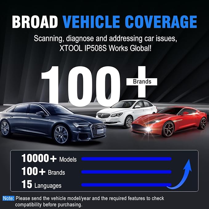 OBD2 Scanner Diagnostic Tool XTOOL IP508S: Code Reader for Cars & Trucks with 15 Resets, Crank Sensor Relearn, ABS Bleed, CAN FD for GM, Engine, ABS, SRS, Transmission Car Diagnostic Tool, Android 10