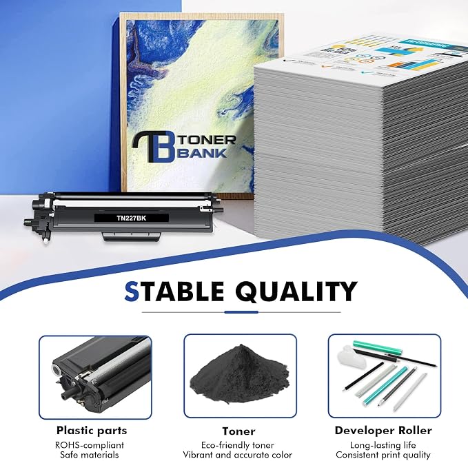 TN227BK TN-227BK TN227 Black MFC-L3770CDW Toner Cartridge Replacement for Brother TN227 TN227BK TN-223BK TN223BK for MFC-L3770CDW HL-L3290CDW HL-L3230CDW MFC-L3750CDW L3710CW L3210CW Printer (2 Pack)