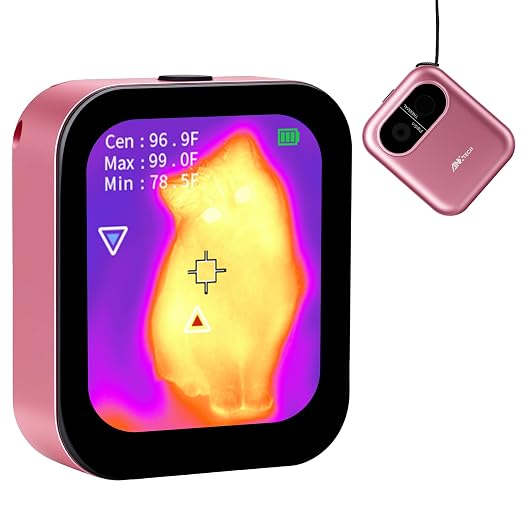 Mini Thermal Camera for Hidden Camera Detection & HVAC, Pink Beginner-Friendly Thermal Camera, Portable Infrared Imager for Water Leak Home Inspection