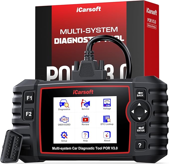 iCarsoft POR V3.0(Enhanced) Bidirectional Diagnostic Tool for Porsche/BMW, All System, 27 Resets (234 Sub-Resets) + Extra Services +1333 Test Items for Porsche, 16 Reset +ECU Coding for BMW