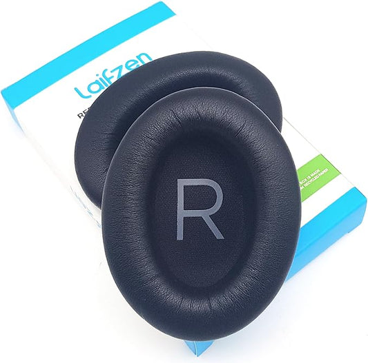Lambskin QC45 Earpads Cushions Replacement Ear Pads for Bose QC 45 QuietComfort Sheepskin Leather Handpicked-Quality (QC45 Black)