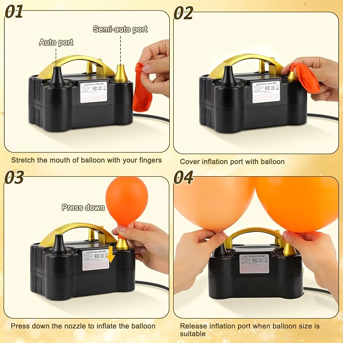 chamvis Balloon Pump Electric, Balloon Air Pump Inflate Pump for Balloons: Blower Machine for Fast and Easy Filling Balloons
