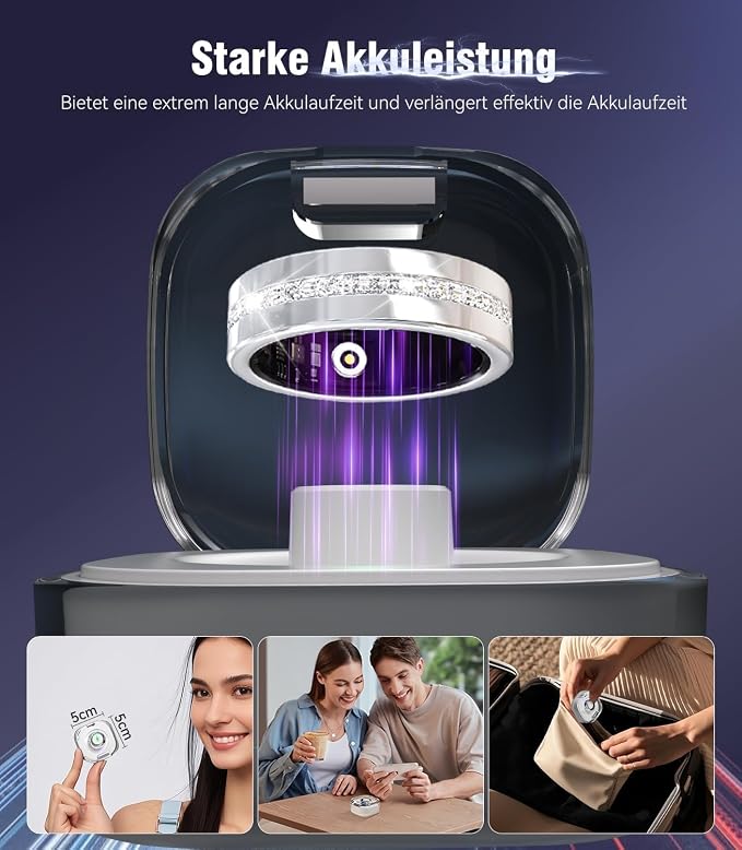 10 Gen Diamond Smart Ring and Wireless Charging Case【Industry Ranking No.1 – 0 Measurement Error】 2026 Smart Ring for Women & Men for Sleep Tracking Wearable Device,Fitness Ring【Slive 9#】