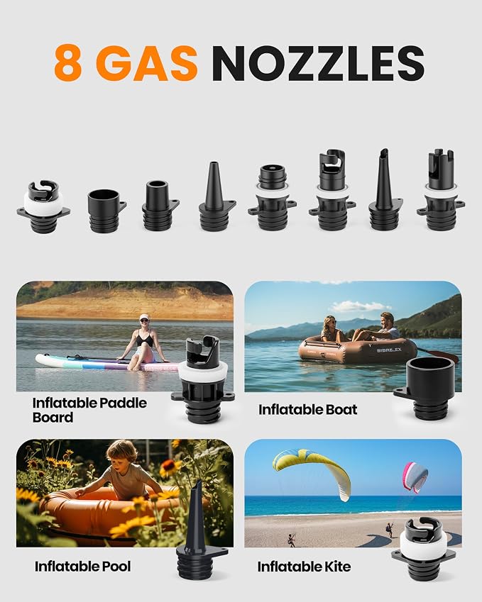 OutdoorMaster 20PSI High Pressure SUP Air Pump Shark - Intelligent Dual Stage Inflation & Auto-Off & Deflation, 12V DC Car Connector, for Inflatable Stand Up Paddle Boards, Boats