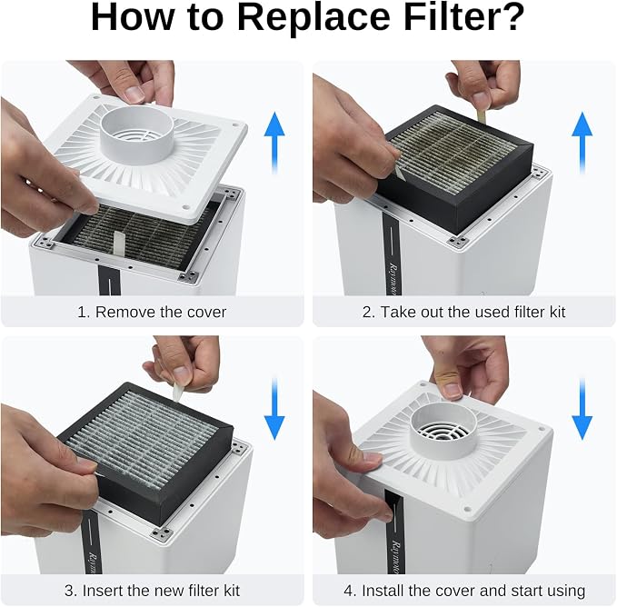 Portable Air Purifier & Fume Extractor for Laser Engraving - 99.97% HEPA Filtration, Ultra-Quiet 55dB, 4-Layer Filter System - Compatible with R1/R1 Pro Machines & Cubic Protective Covers