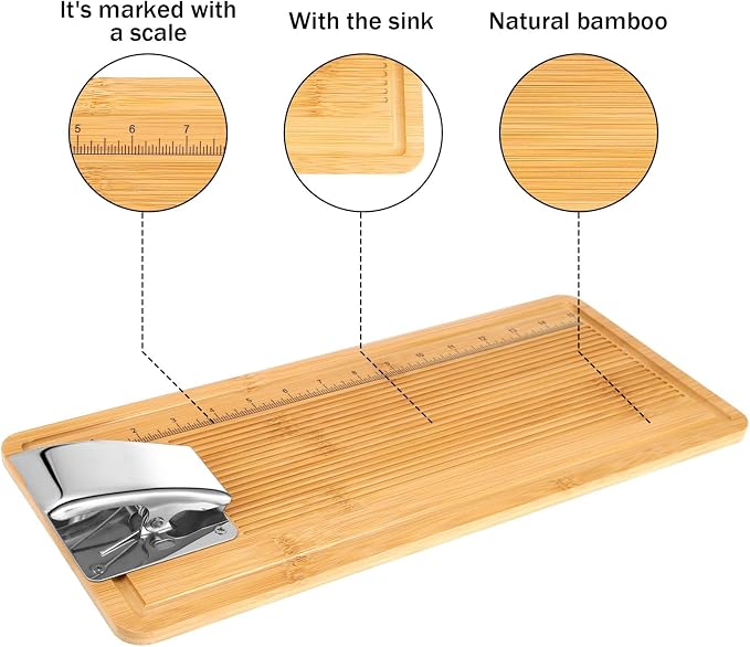 6 Pcs Fish Cleaning Kit Include Cutting Board Fish Fillet Boards with Clamp 2 Knife Cut Resistant Gloves Scale with Built in Measuring Tape Sharpening Rod (Classic)