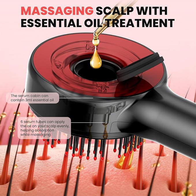 4 in 1 Hair Scalp Massager Oil Applicator, Electric Scalp Brush for Home, IPX7 Waterproof Electric Head Massager