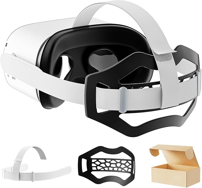 Head Strap for Oculus Quest 2,VR Headset Strap，Head Strap for Meta Quest 2 with TPU Pad, Lightweight Washable VR Accessories with Wide TPU Pad