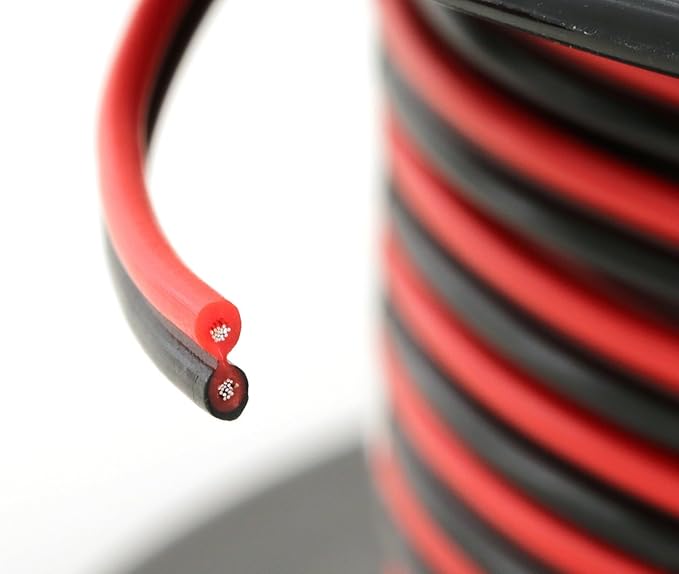 GS Power 24 Gauge Wire 200ft Oxygen Free, OFC Pure Copper Electrical 12v Low Voltage Speaker Wire Spool, 24AWG for Electric, Automotive, Trailer, Stereo, RC, Car, Home Theater, LED, Lamp Wiring