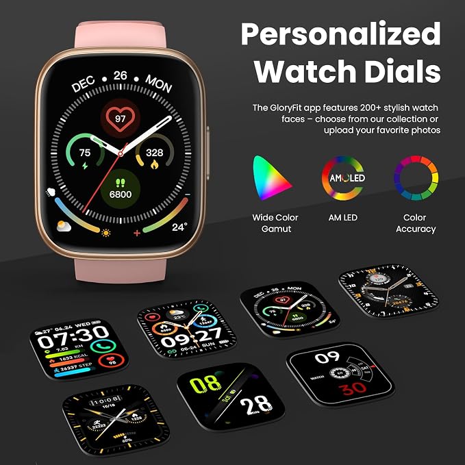 Smart Watch for Men Women (Answer/Make Call), 1.95" Touch Screen Fitness Tracker with Heart Rate/Sleep Monitor, IP68 Waterproof Smartwatch for Android iOS, Fitness Watch with 120+ Sports Modes, Pink