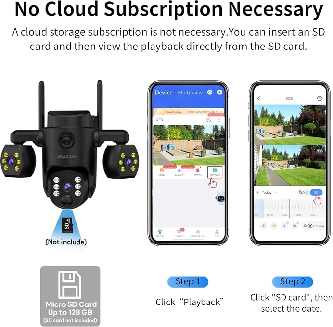Triple Lens Outdoor Wireless Security Camera, Outdoor Cameras for Home Security, Color Night Vision, Outdoor Camera Two Way Audio for Home and Farm