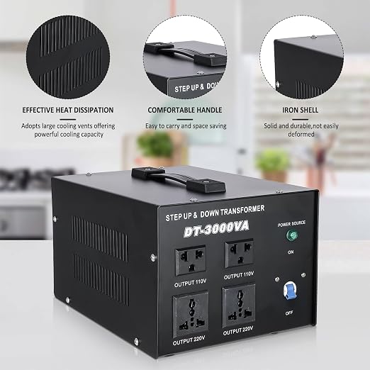 YaeCCC 3000VA Voltage Transformer Power Converter 110V/220V Converter AC-AC 3000VA