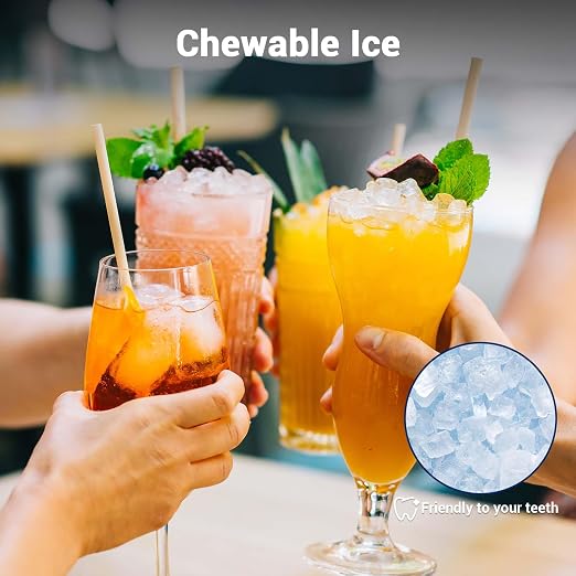 Countertop Nugget Ice Maker 33Lbs – Fast, Compact, and Convenient Crushed Ice for Home Use