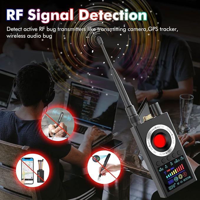 Anti-Spy Hidden Camera Detector Portable Listening Device Detector Camera Finder Professional Privacy Protector
