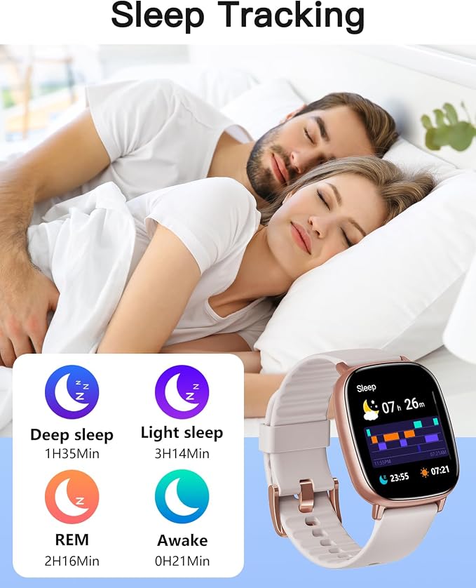 Smart Watches for Women Men with GPS Built-in, Answer/Make Calls, 1.95" Smartwatch for iPhone/Android Phones, Fitness Watch with Heart Rate/Sleep Monitor 100+ Sports Modes IP68 Waterproof (Starlight)