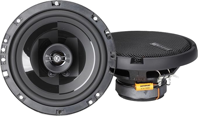 Memphis PRX60S Power Reference Series 6.5" 2-Ohm Oversized Shallow 2-Way Speakers with Swivel Tweeters