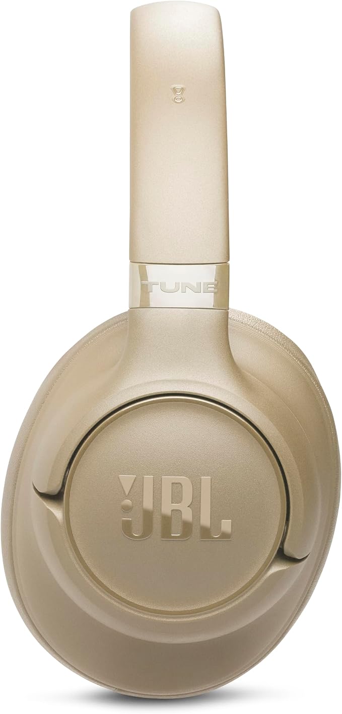 JBL Tune 730BT - Wireless Over-Ear Bluetooth® 6.0 Headphones with Powerful JBL Pure Bass Sound, 2 beamforming mics for Perfect Calls, Up to 76 Hours of Battery Life, & Multi-Point Connection (Beige)