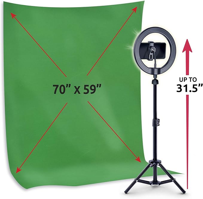 Canal Toys New So DIY TikTok Instagram YouTube Multicolored Ring Light with Green Screen and Phone Mount Tripod. Studio Creator 2 Influencer Video Creator Kit