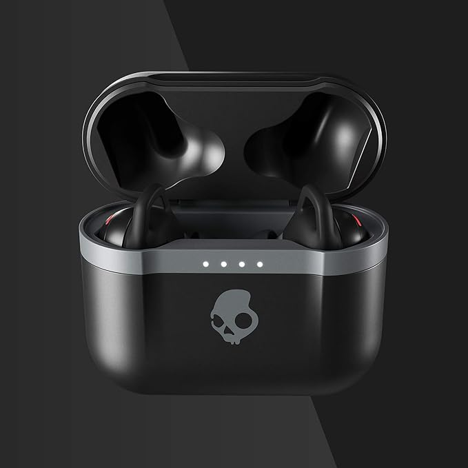 Skullcandy Indy Evo XT in-Ear Wireless Earbuds, 30 Hr Battery, Microphone, Works with iPhone Android and Bluetooth Devices - Black