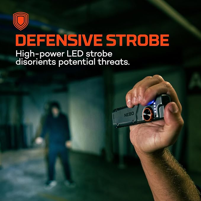 NEBO Edge 2K Pocket Light | 2000 Lumen Tactical LED Flashlight with Powerful Defensive Strobe, 5 Light Modes, USB-C Rechargeable, Dynamic Dial, Pocket Clip for Mechanics, Technicians & Everyday Carry