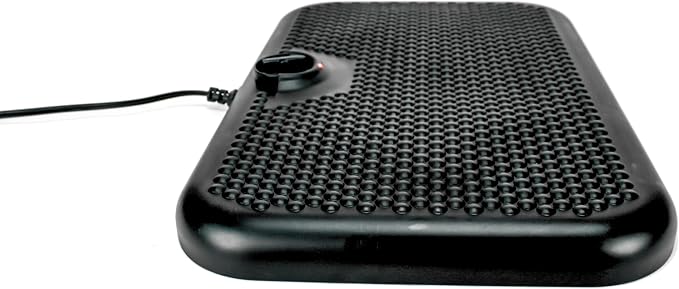 Cozy Products Toasty Toes Foot Warmer, Ergonomic Heated Footrest with 3 Adjustable Positions and 2 Heat Settings, Portable Space Heater, 105 Watts, Black, 12" x 18" x 5"