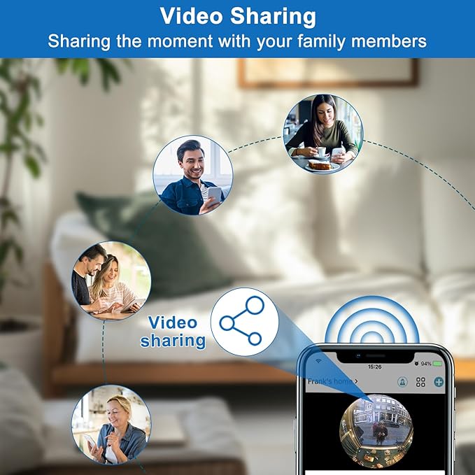 Doorbell Camera Wireless, Head-to-Toe Video - No Subscription Required,2K HD Live View, Two-Way Talk,Smart Video Doorbell with Chime,Battery Powered,Motion Alerts,Works with Alexa &Google(2.4G WiFi)