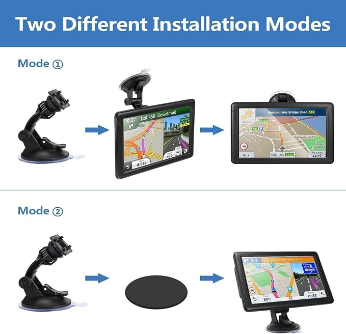 GPS Navigator for Car Truck RV, 9-Inch HD Touchscreen GPS for Car with 2026 Maps Free Lifetime Updates, Voice Turn-by-Turn Guidance, Speed & Red Light Camera Alerts, Custom Truck Routing