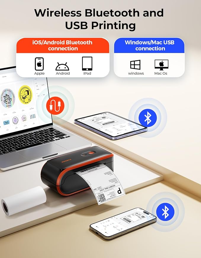 M110/M220/M221/M120 Thermal Label+MC240 Bluetooth Thermal Label Printer+Shipping Label Holder