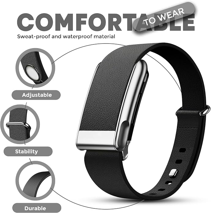 DADO Luxe Tapered Leather Replacement Band Compatible with WHOOP 5.0, One, Peak, and Life Fitness Tracker – Durable & Comfortable | Not for Whoop Gen 4