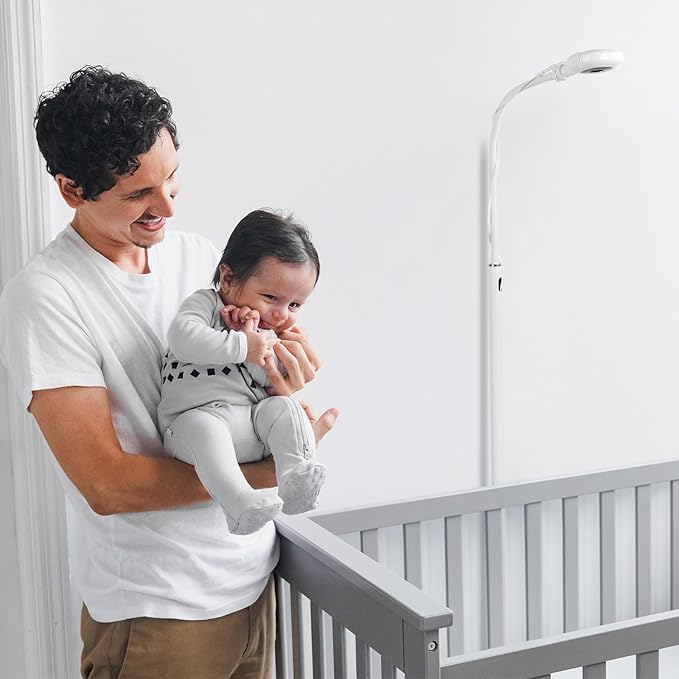 Didalo Floor Stand for Nanit Pro Baby Monitor, Gooseneck Swivel Holder Mount with Adjustable Height and Stable Base,Without Tools or Wall Damage(Camera not Included)