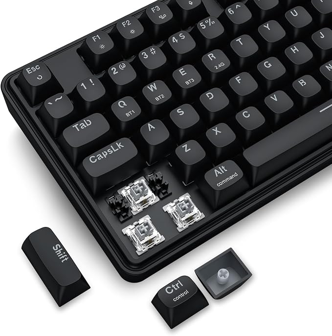 Redragon S163 3-Mode Wilreess Gaming Keyboard & Mouse Combo, 108 Keys K689 PRO RGB Gasket Keyboard and 8000 DPI M693 Gaming Mouse Bundle, Convenient Shared Dongle
