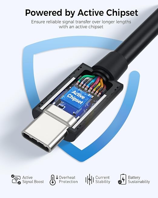 Cable Matters [Intel Certified] 40Gbps Active Thunderbolt 4 Cable 6.6 ft with 100W Charging and 8K Video, Black - Fully Compatible with USB C/USB-C, USB4, and Thunderbolt 3