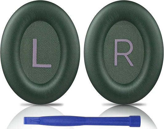 SOULWIT Earpads Replacement for Bose QuietComfort 45 (QC45)/QuietComfort SE (QC SE)/Quiet Comfort Wireless Over-Ear Headphones, Ear Pads Cushions with Softer Protein Leather - Cypress Green