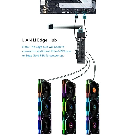 Lian Li UNI Fan TL LCD Wireless 120-Single Pack (Reverse Blade)-2.4 GHz Wireless Signal ARGB Fan-Infinity Mirror-Daisy-Chain-Syncing Lighting-Controller NOT Included & Required - Black (12RTLLCD1W1B)