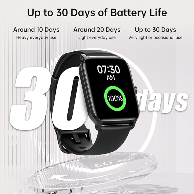 Tensky Smart Watch for Women/Men, 1.85'' Big Activity Smartwatch for iPhone/Android, 100+ Sport Modes Fitness Tracker (Answer/Make Call), Alexa Built-in, Sleep/Heart Rate/SpO2 Monitor, 2ATM Waterproof