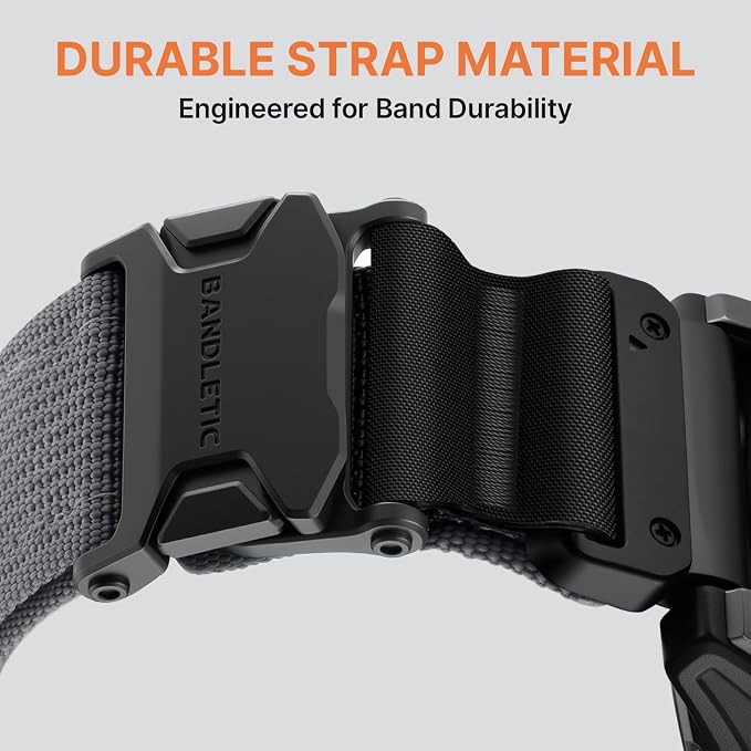 Bandletic Magnetic Bands Compatible with Garmin Forerunner 965 Watch Band, 22mm Quick Fit Strap for Fenix E/8 47mm/7/6/5/Forerunner 970/955/Epix 2/Approach S70 47mm/Tactix & Quatix 8-47mm/Descent G2