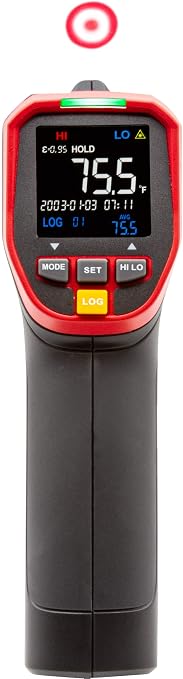 Triplett IRT350 Non-Contact 12:1 Infrared Thermometer with Circular Laser Indicator, -4 to 1112°F (-20 to 600°C)