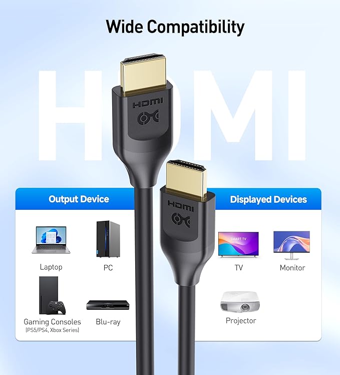 Cable Matters [Ultra High Speed HDMI Certified] 48Gbps 8K HDMI Cable 9.8 ft / 3m with 8K@60Hz, 4K@240Hz and HDR Support for PS5, Xbox Series X/S, RTX3080/3090, RX 6800/6900, Apple TV, and More