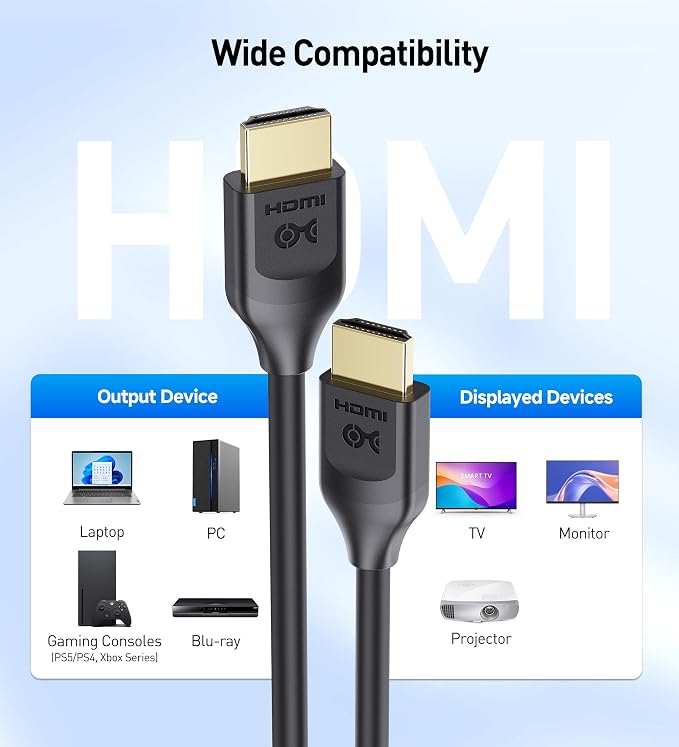 Cable Matters [Ultra High Speed HDMI Certified] 48Gbps 8K HDMI Cable 3.3 ft / 1m with 8K@60Hz, 4K@240Hz and HDR Support for PS5, Xbox Series X/S, RTX3080/3090, RX 6800/6900, Apple TV, and More