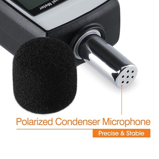 Decibel Meter Sound Level Reader 30-130dB(A), Hand-held Sound Noise Meter, Digital Noise Meter Decibel Monitoring Tester Calibrated Audio Noise Volume Measuring Tool