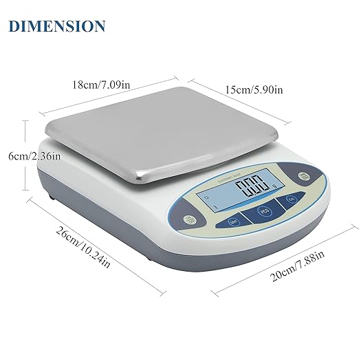 Bonvoisin Lab Scale 3000gx0.01g High Precision Electronic Analytical Balance 0.01g Accuracy Laboratory Precision Digital Scientific Scale (3000g, 0.01g)