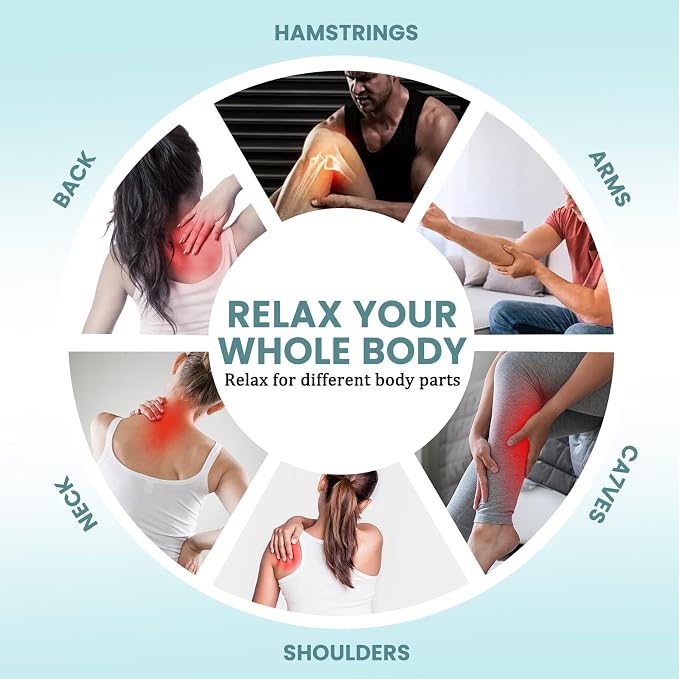 Dual Head Handheld Percussion Massager with Heat, Electric Deep Tissue Back Massager for Neck, Shoulder, Back, Leg & Full-Body Muscle Relief, Ideal Gift for Parents