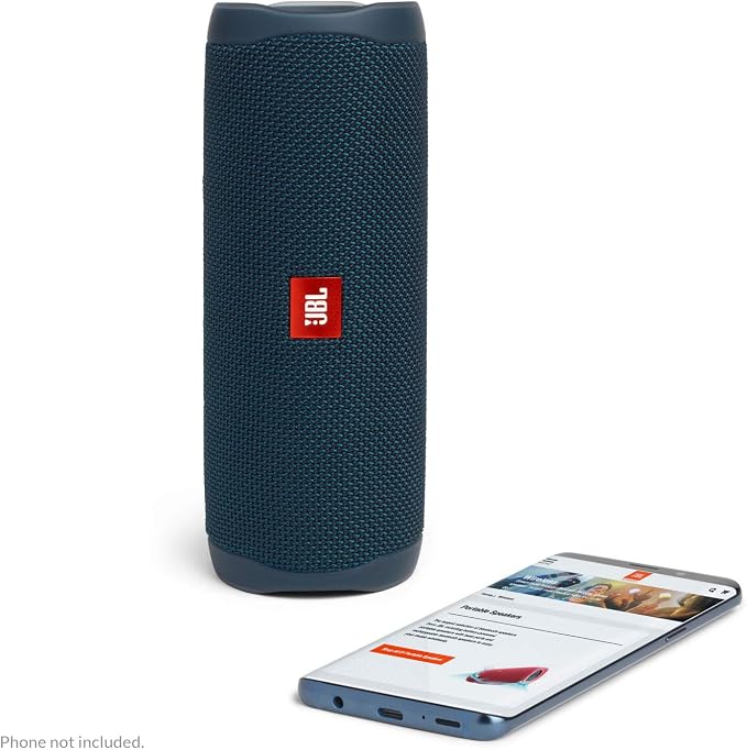 JBL Flip 5 Portable Bluetooth Speaker - Ocean Blue (JBLFLIP5BLUAM) (Renewed)