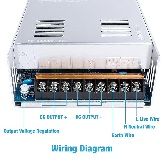 Hosyond 12V 50A 600W Universal Power Supply AC 110V/220V to DC 12V Regulated Switching Power Adapter Transformer LED Driver for LED Strip, CCTV Camera System