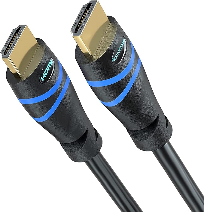 BlueRigger 4K HDMI Cable 20 FT (4K 60Hz, 18Gbps HDMI Cord, HDR10, in-Wall CL3 Rated, High Speed, HDCP2.2, eARC) - Long HDMI Cable compatible with Home Theatre, HDTV, Gaming Consoles, Streaming Devices